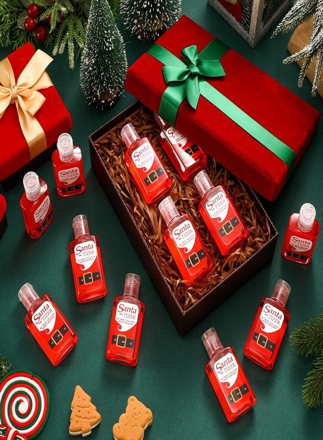 Oudain 50 Pcs Christmas Santa Mini Hand Sanitizer Bulk Christmas Gift Favors Small Hand Sanitizer for Guest 1fl oz Travel Size Hand Soap Gift for Christmas Xms Party Supplies - Image 3